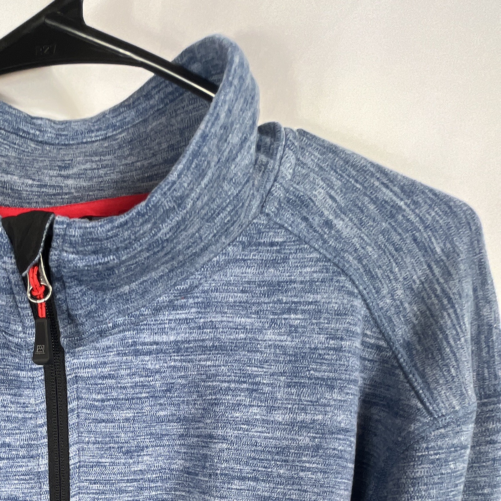 Avalanche Men's Heather Blue w/ Black Trim 1/4 Zip Pullover Long Sleeve Size XL gallery