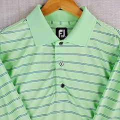 FOOTJOY x RUFFLED FEATHERS Size Medium Mens Performance Polo Shirt Golf Green