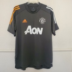 Adidas Manchester United Training Jersey Mens Large Carbon Grey AEROREADY Aon