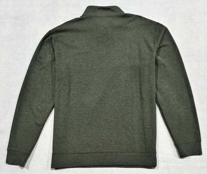 Peter Millar Melange Soft Rayon Long Sleeve 1/4 Zip Pullover Golf Mens XL Green gallery