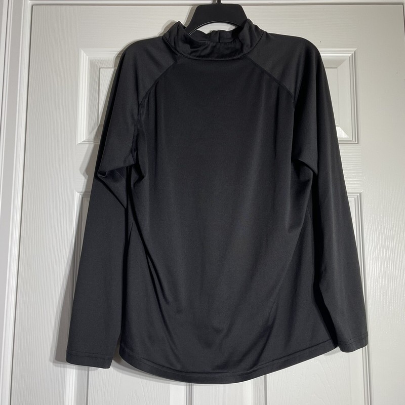 Tesla Large Quarter Zip Long Sleeve Pullover Top Black gallery