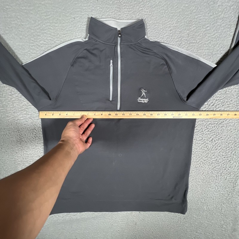 FootJoy Sweater Mens Medium Gray 1/4 Zip Golf Pullover Casual Preppy Sherwood CC gallery