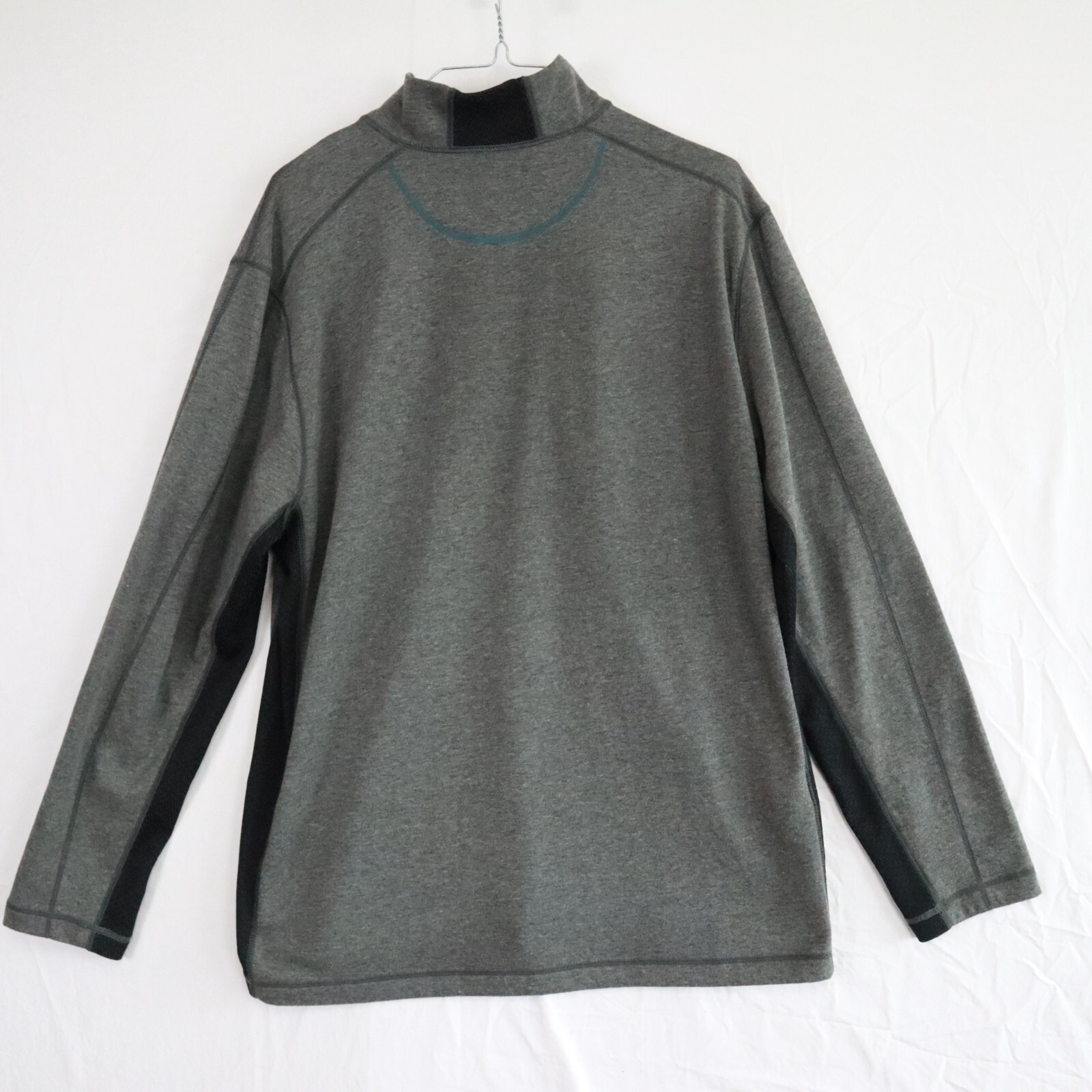 Tommy Bahama 1/4 Zip Pullover Mens Medium Island Zone Mock Neck Gray Long Sleeve gallery