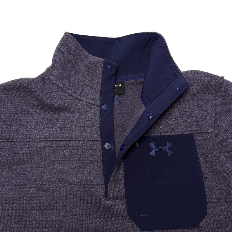 Under Armour NWT Mens Pullover Henley Long Sleeve Midnight Navy Size S gallery