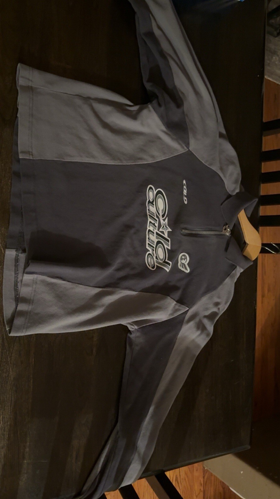 coldculture Men's M Gray/Black Colorblock 1/4 Zip Long Sleeve Polo size m gallery