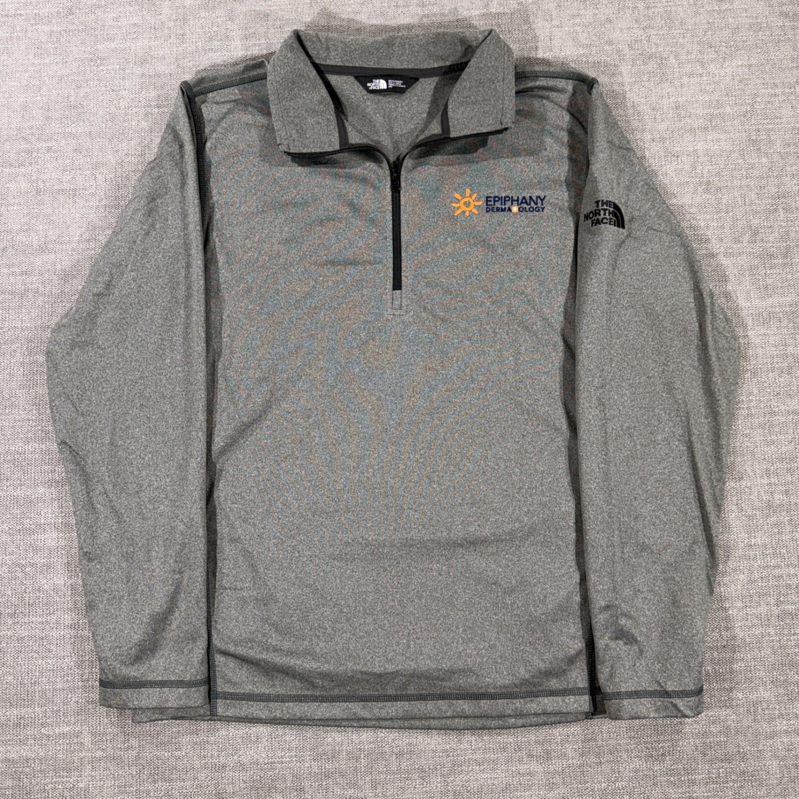 The North Face Quarter Zip Pullover Mens Medium Grey Excellent Epiphany Logo gallery