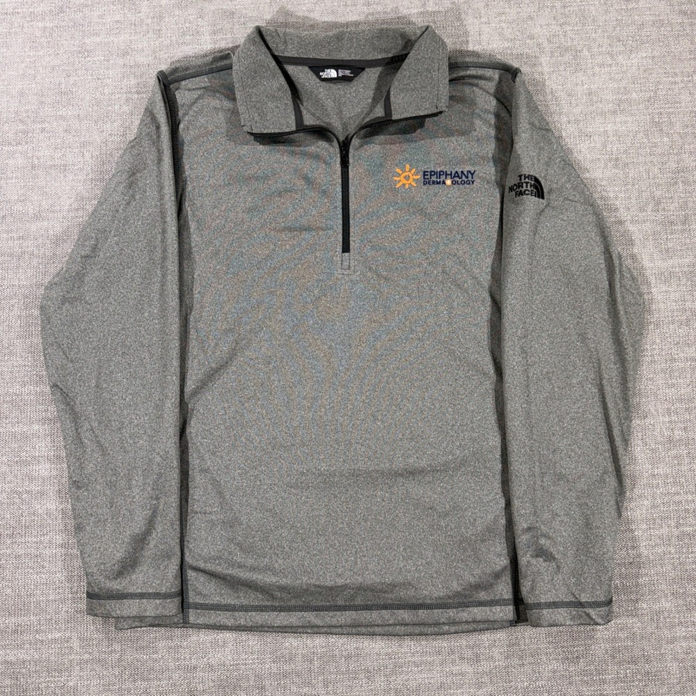 The North Face Quarter Zip Pullover Mens Medium Grey Excellent Epiphany Logo