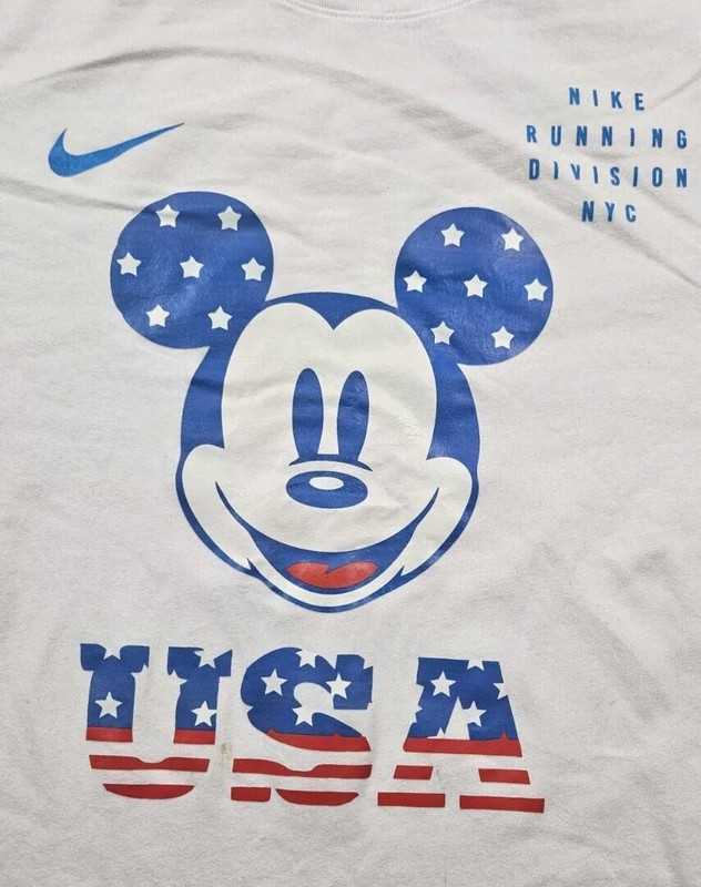 Nike Run Division Mickey Mouse USA Patriotic Dri-Fit Shirt Mens XL gallery