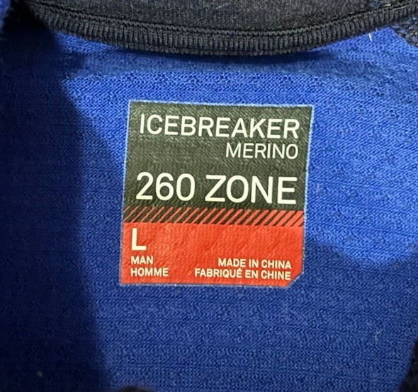 Icebreaker Merino 260 Zone Quantum Long Sleeve 1/4 Zip Hoodie Men’s Large EUC gallery