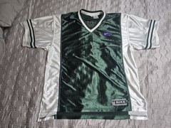Vintage 90s Nike Basketball Jersey Shirt Xl Satin Dark Green Silky Shiny