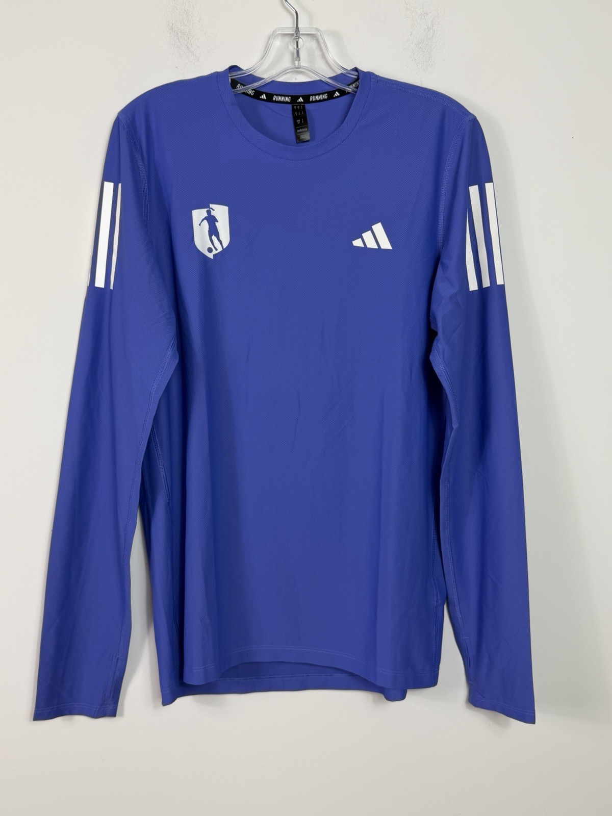 Adidas Men's Own The Run Tee Long Sleeve Size Small Color Purple gallery