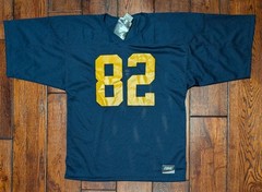 VTG BIKE MICHIGAN Colors Blue & Maize Mesh Football Jersey #82 Size Large – NWT