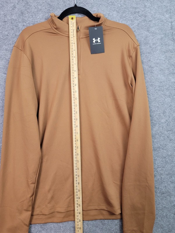 Under Armour Movement 1/4 Zip Lightweight Shirt Light Brown Size M gallery