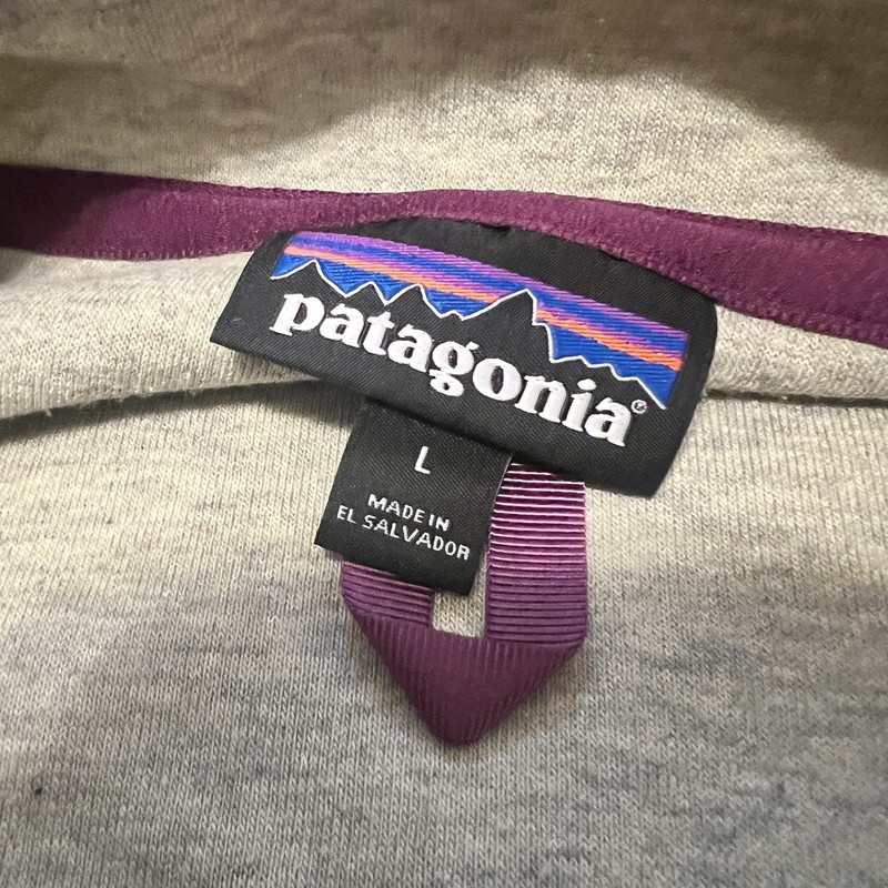 Patagonia Fleece Pullover Mens Large Beige Snap-T Long Sleeve Hiking Top gallery