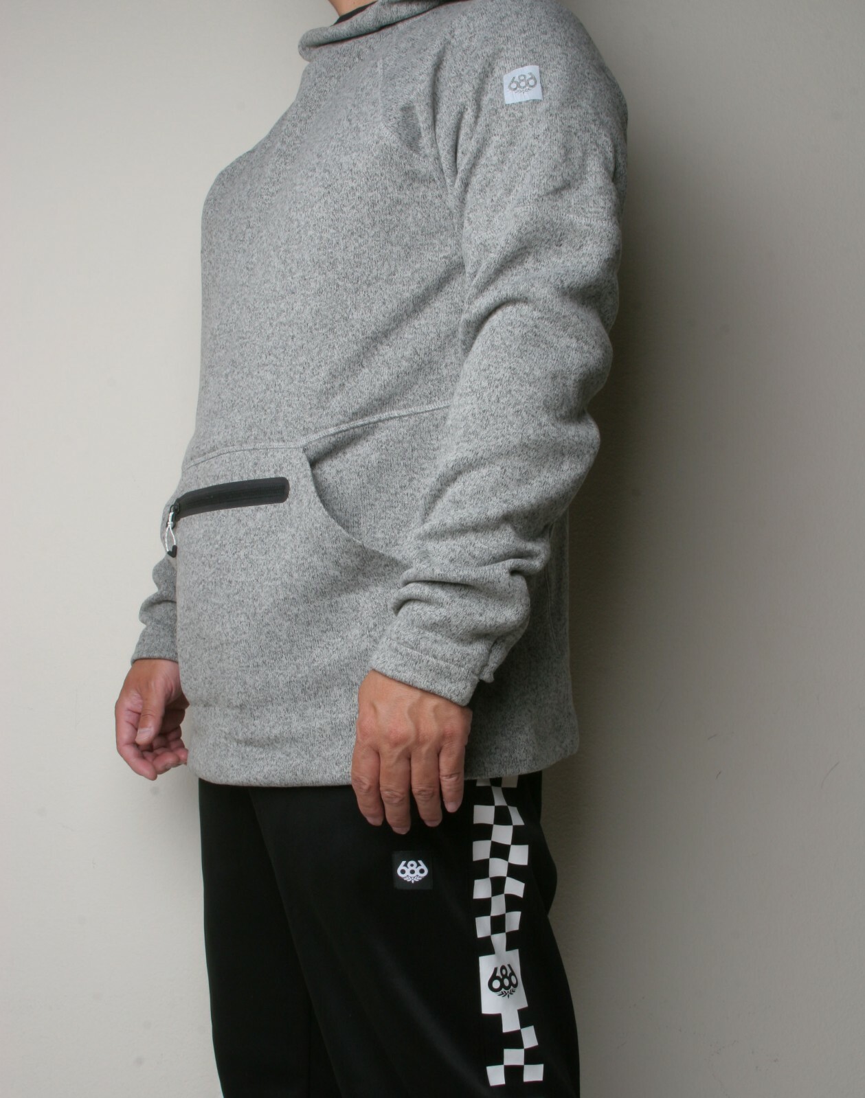 686 Knit Tech Fleece Hoody (L) Light Grey Heather L9WGNS07-LTG gallery