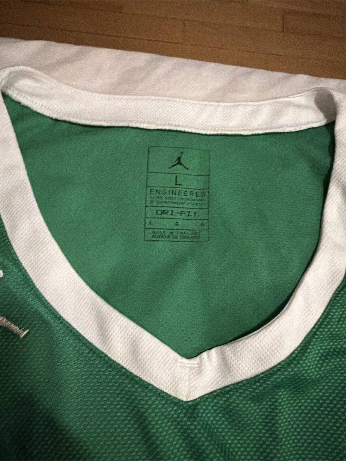 Nike used Men size Large green jersey Jordan Dri Fit gallery