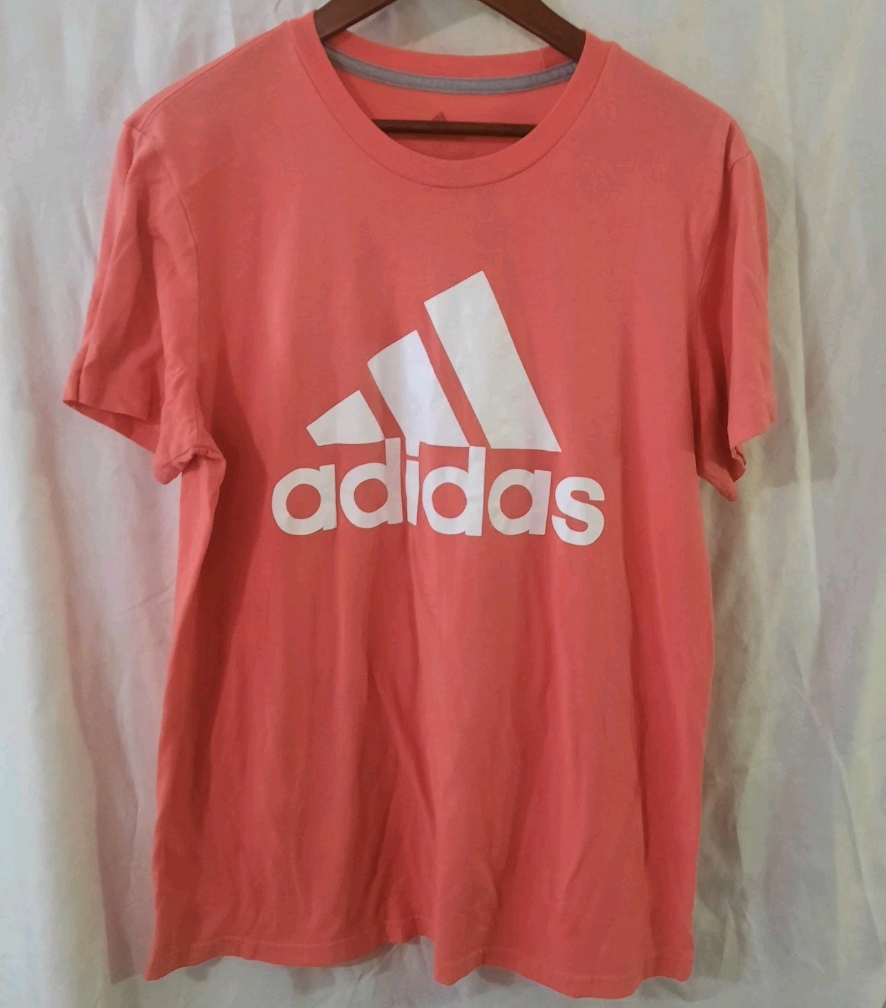 Adidas The Go-To Performance Tee Large Unisex Shortsleeeve Salmon Color gallery