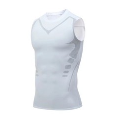 Men Compression Shirt Version Ionic Shaping Sleeveless Vest Sport Tank Top S-2XL