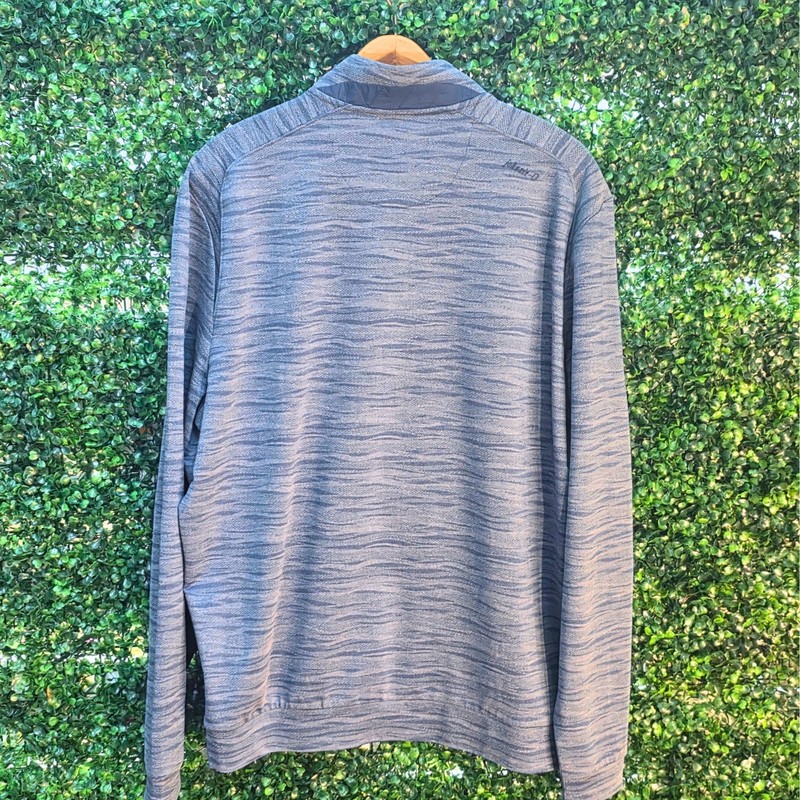 Johnnie-O Pace 1/4 Zip Pullover Lake Blue Space Dye Stretch Performance Large gallery