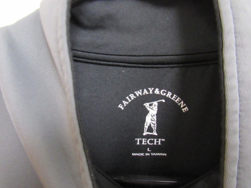 Fairway & Greene Tech Gray Long Sleeve 1/4 Zip Pullover Large Read gallery