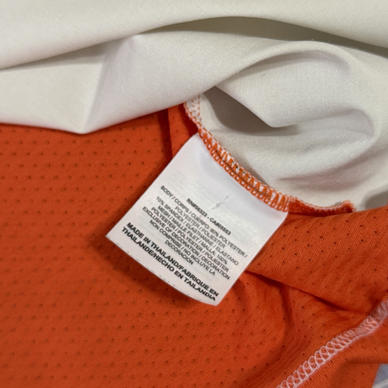 Nike Golf Mens Collared White & Orange Short Sleeve Activewear Polo Shirt XL gallery