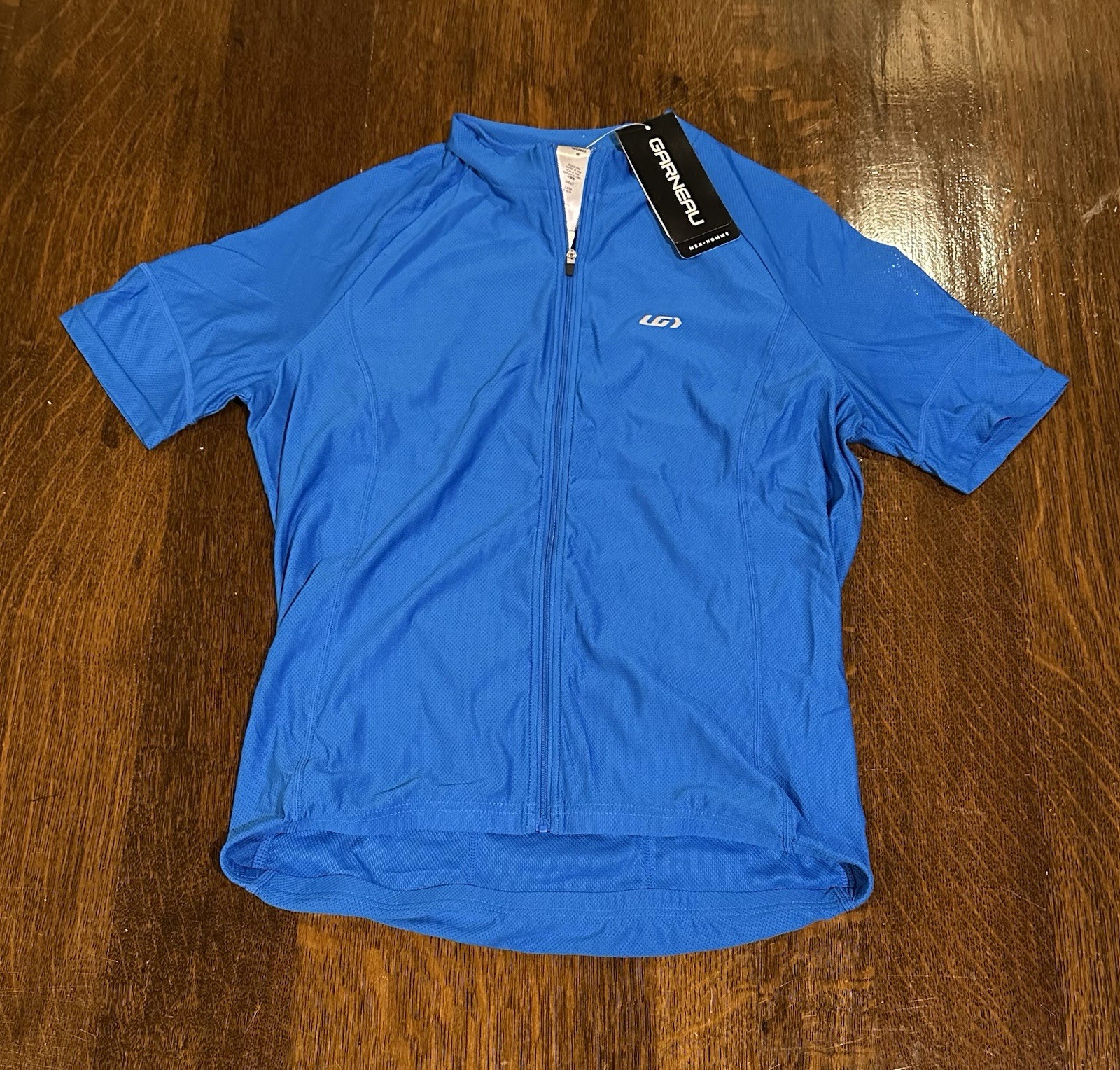 Garneau Men’s Cycling Jersey Blue Full Zip Short Sleeve Size M NWT Bike Shirt gallery