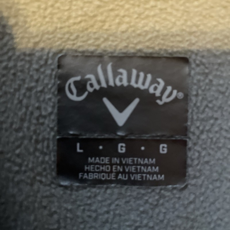 Callaway Mixed Media Pullover Men Large Heather Gray 1/4 Zip Tech Pocket Fleece gallery