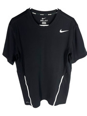 NIKE DRI-FIT Mens Tennis Shirt Size Large Short Sleeve Pullover Top