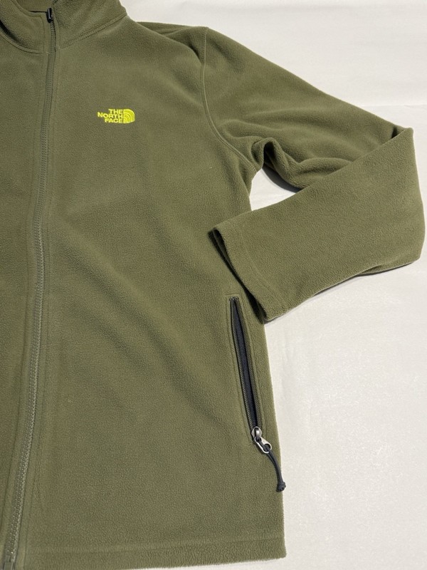 The North Face Men's Full Zip Long Sleeve Fleece Pullover Sweater Green Size L gallery
