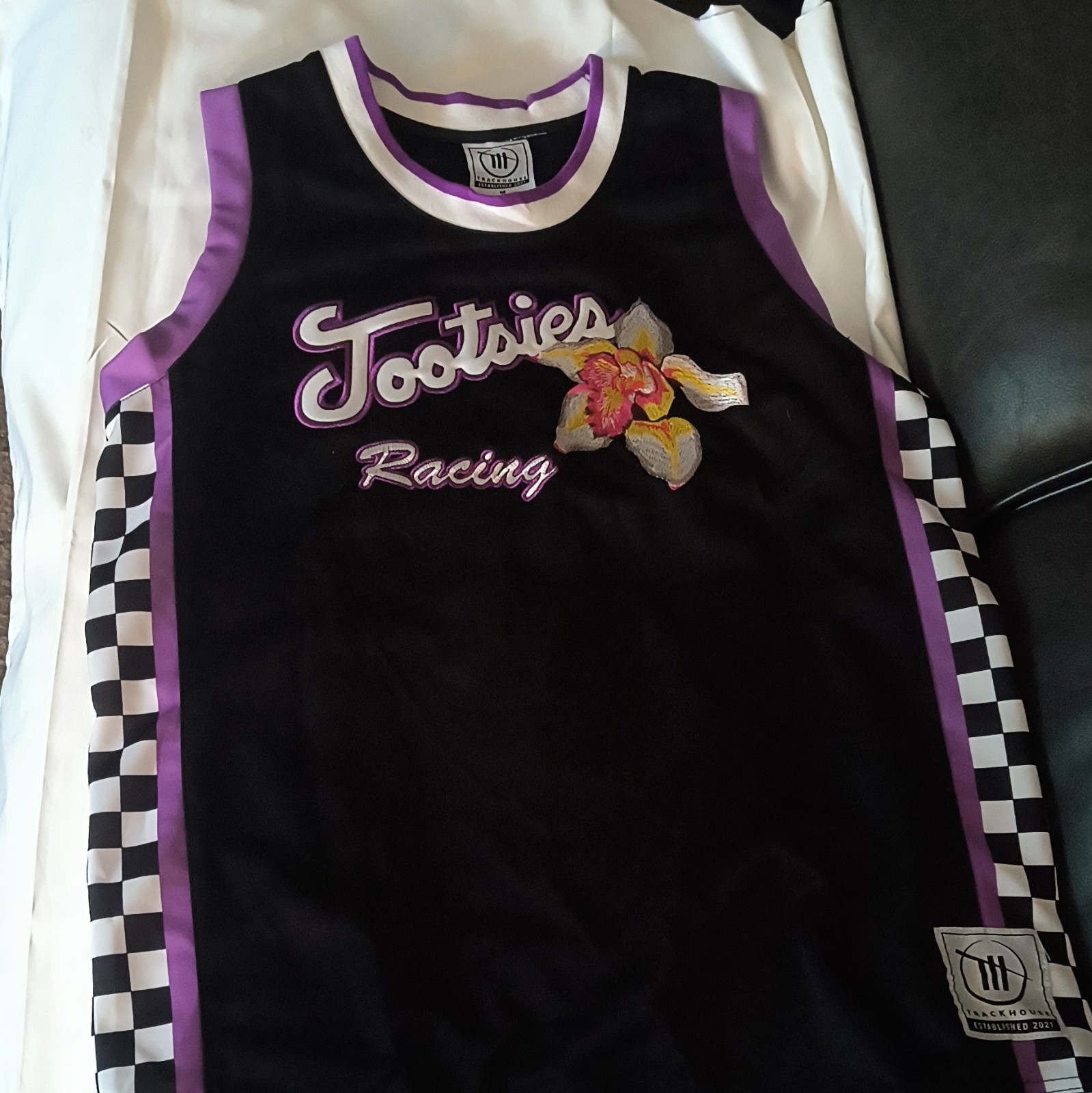 Trackhouse Tootsies Racing #99 Men's Mesh Jersey Tank Top Black Purple M gallery