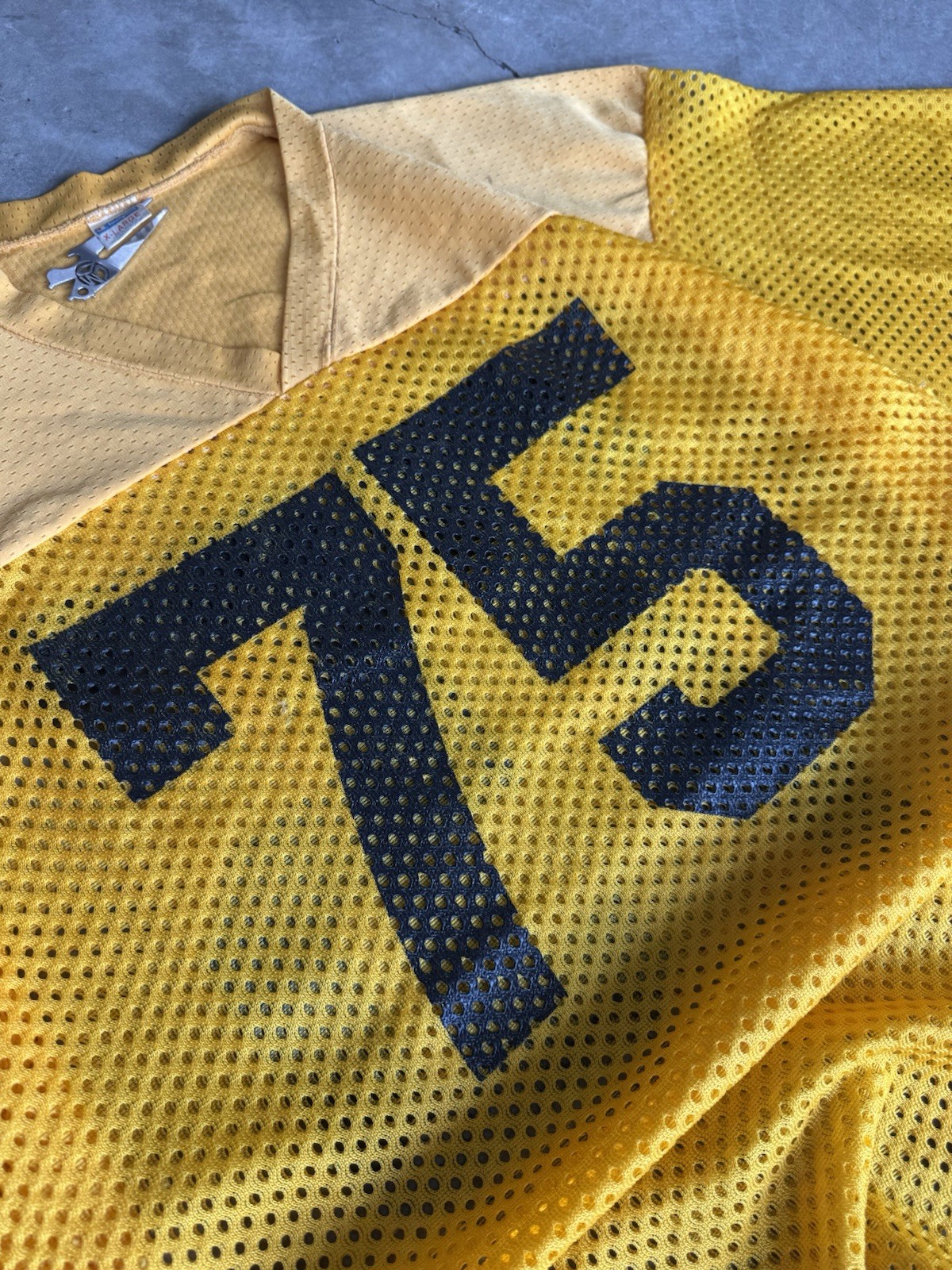 1980s Yellow Champion Mesh Jersey Size XL gallery