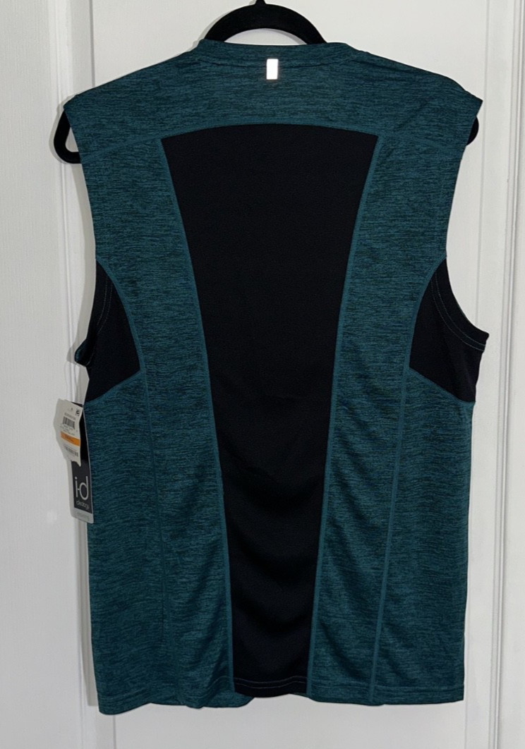 ID Ideology Training Bold Teal & Black Sleeveless Tee Shirt S NWT New Gym gallery