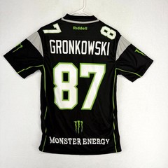 Riddell Monster Energy Gronkowski Jersey Size S Black Green 87 Football Sport