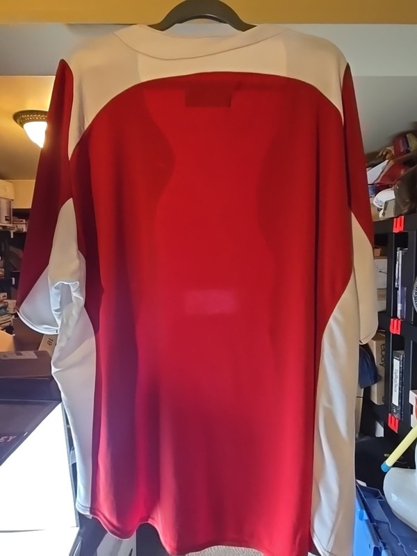 Budweiser Baseball Jersey 2XL Red And White Polyester Cool Base gallery