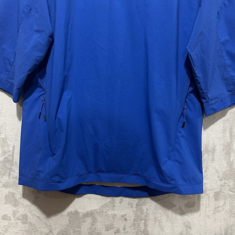 Nike Baseball Hot Training Jacket Men's L Blue V-Neck 3/4 Sleeves Lightweight gallery