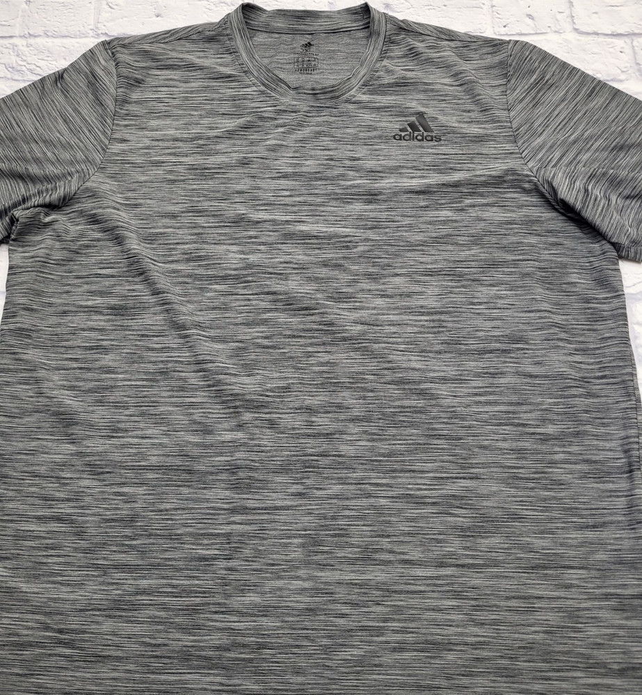 Adidas Performance Fit Aeroready Athletic T Shirt Gray Short Sleeve Men 2XL