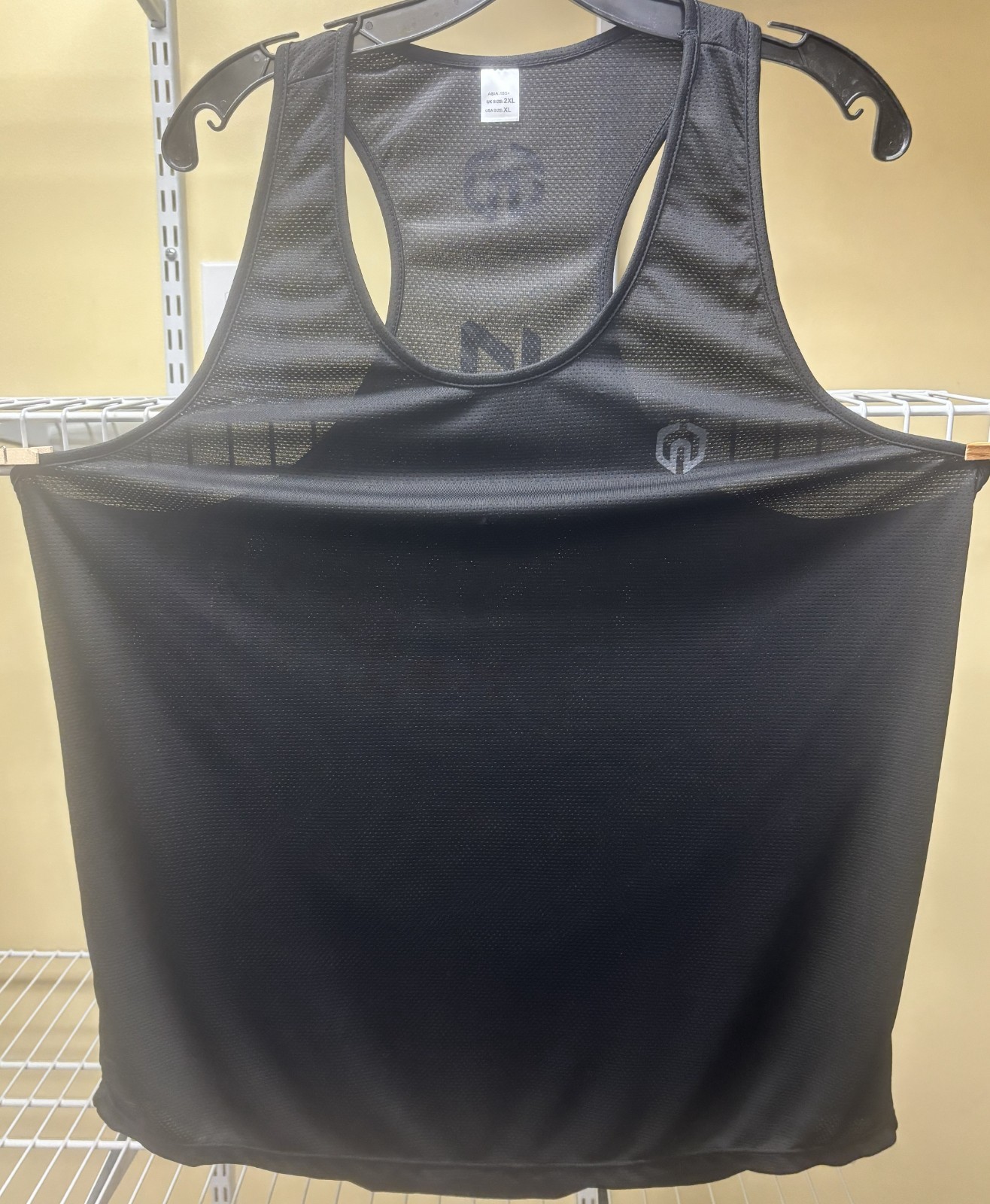 Neleus Dry Fit Logo Muscle Mesh Tank Top Gym Workout Black Size X-Large New gallery
