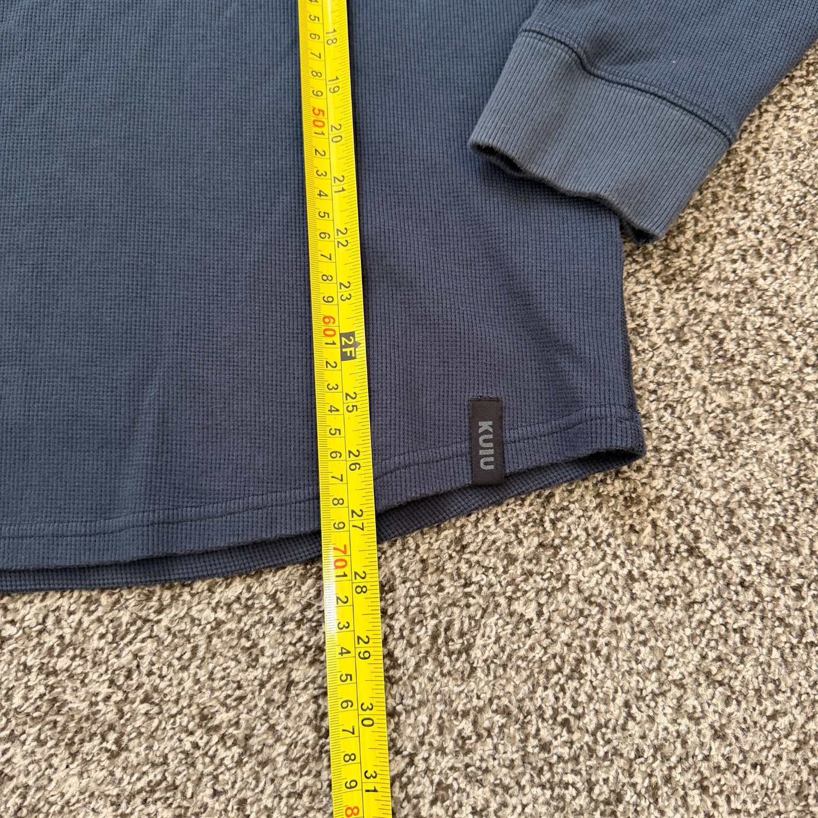 KUIU Waffle Knit Thermal Long Sleeve Shirt Men's XL Navy Blue Hunting Base Layer gallery