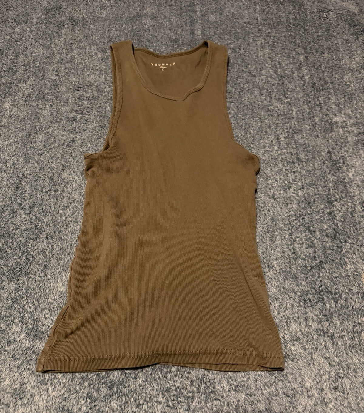 YoungLA Men's Brown Ribbed Tank Top gallery