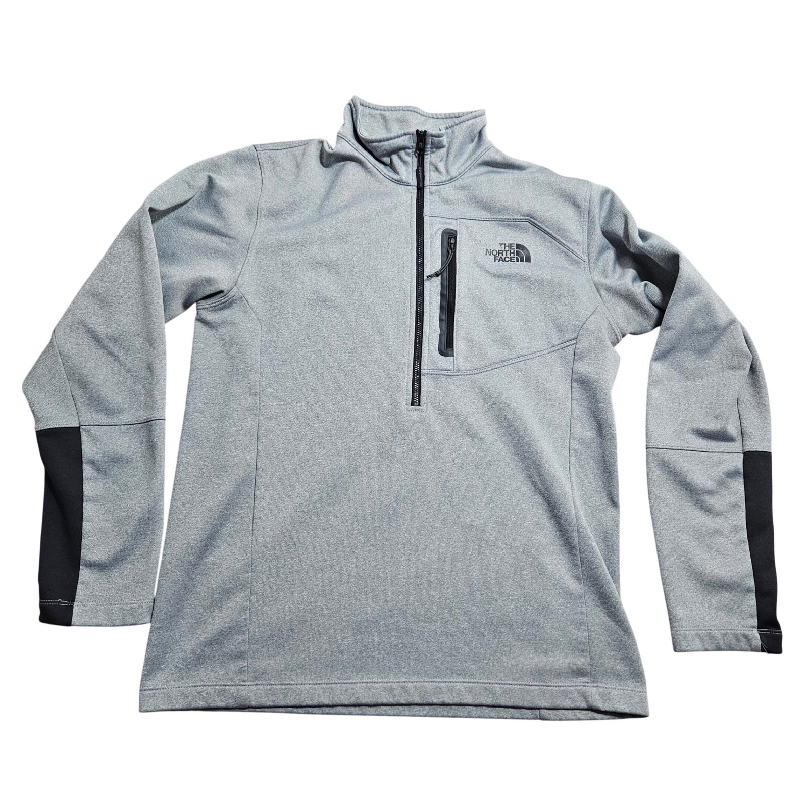 The North Face Quarter Zip Pullover Mens Medium Grey 1/4 Zip Activewear T164 * gallery