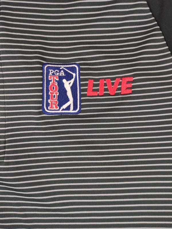 Levelwear Polo Shirt Mens Medium Performance ESPN+ PGA Tour Live Long Sleeve gallery