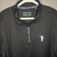 WILLIAM MURRAY MEN’S CHIP SHOT PULLOVER IN BLACK – SIZE L