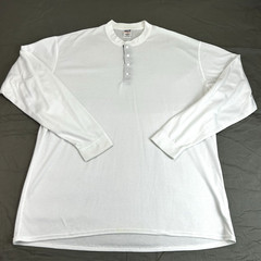 Vintage Patagonia Capilene White Snap Button Henley Long Sleeve Shirt Mens XXL