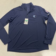 Memphis Grizzlies Nike Dri Fit Quarter Zip Pullover NBA Navy Size XL NWT