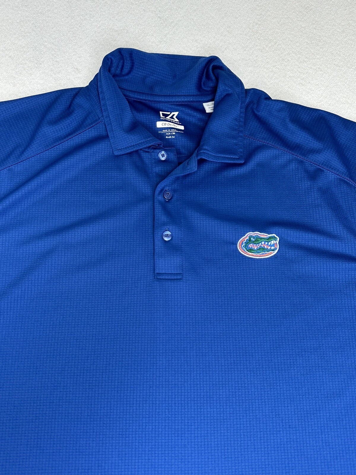 Cutter and Buck CB DryTec Mens Short Sleeve Polo Golf Shirt Size XL Blue gallery