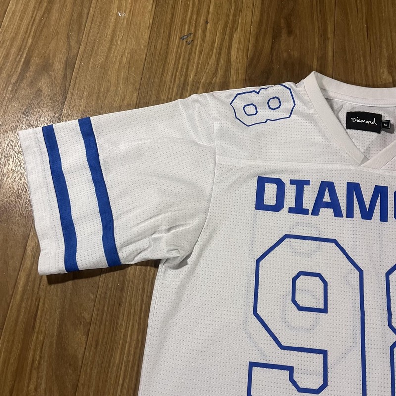 Diamond Supply Co. Shirt Mens Medium White 98 Mesh Football Jersey Skate Top gallery