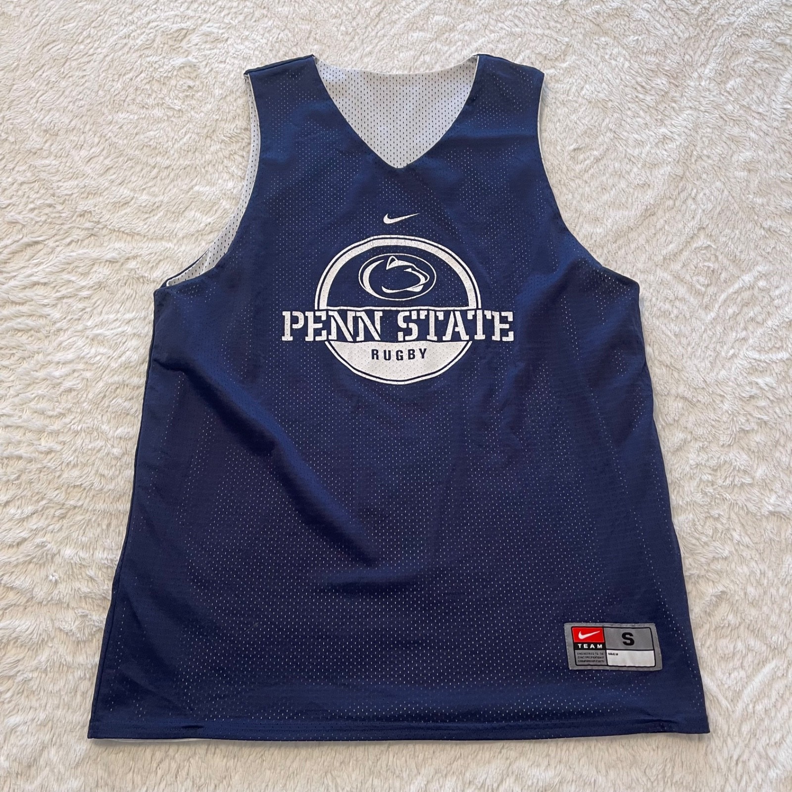 Nike Penn State Rugby Reversible Practice Jersey Training Top Small Blue/White gallery