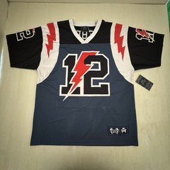 Rebel Vengeance Football Jersey #12 Mens Lightning Bolt Stitched Size 2XL NWT