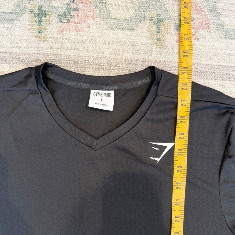 Gymshark Mens Black Performance T- Shirt Large Gym Training Sports Lightweight gallery