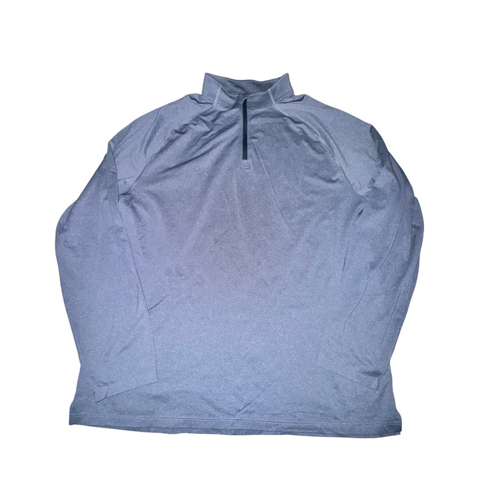 Rhone Session 1/4 Zip Pullover Men's Size XXL Heather Light Blue UPF 50+ L/S